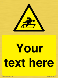 Custom Warning Hatch Sign